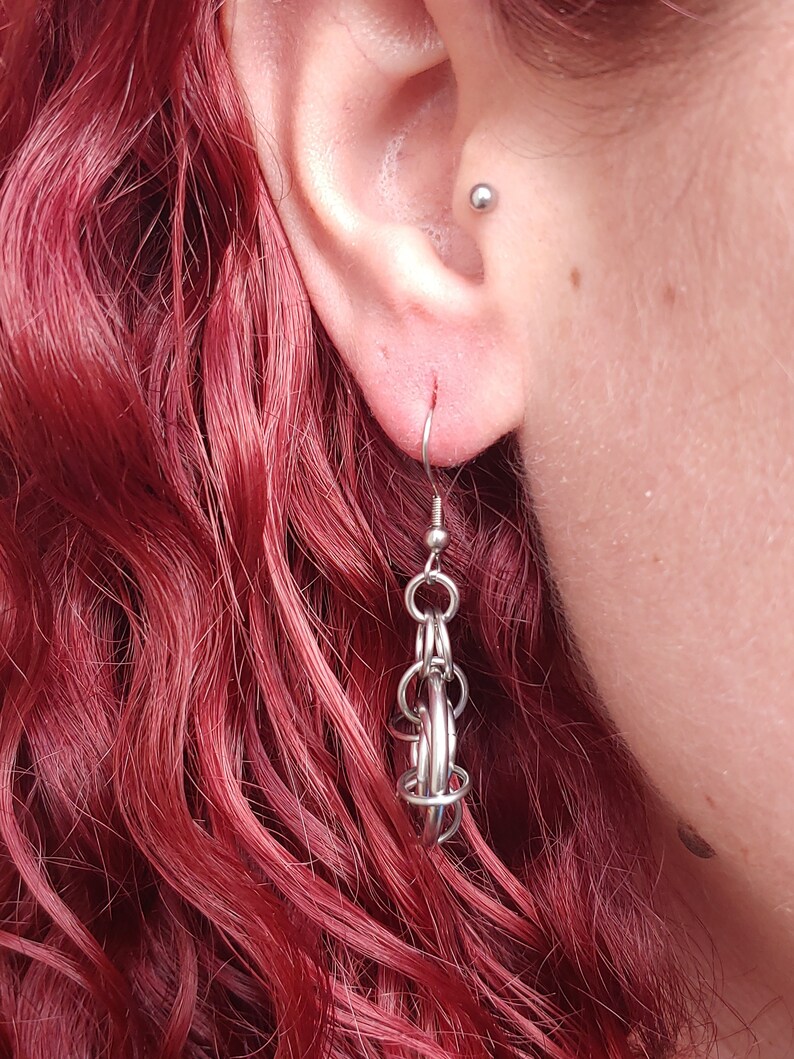 Chainmail Earrings Steel Ursidae