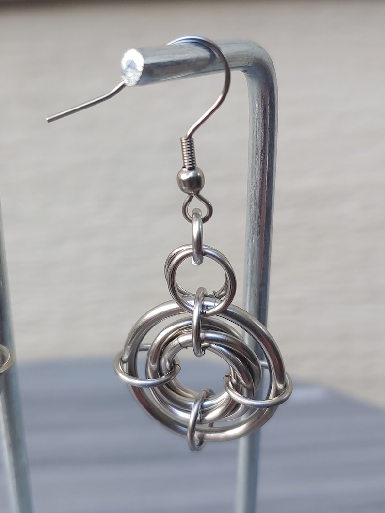Chainmail Earrings Steel Ursidae