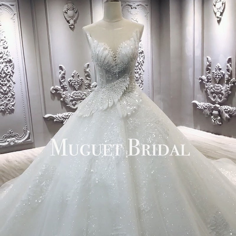A Line Wedding Dress - Etsy