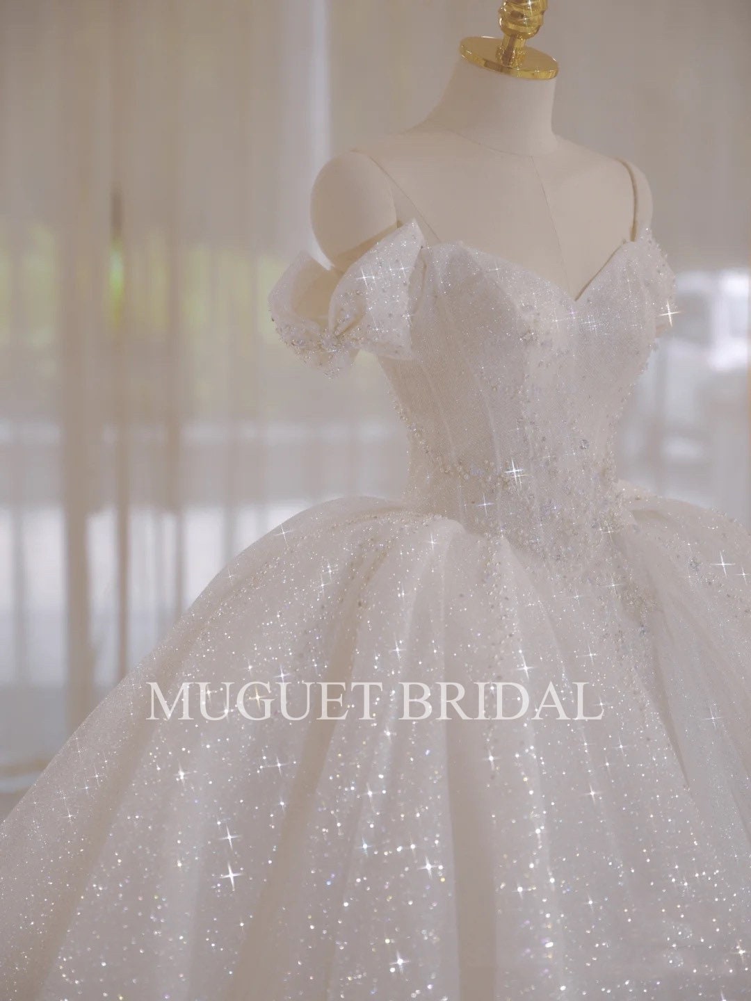 Luxury Sparkly Disney Princess Wedding Dress Ball Gown | Etsy UK