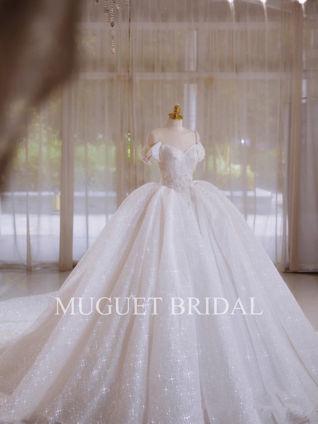 Luxury Sparkly Disney Princess Wedding Dress Ball Gown - Etsy