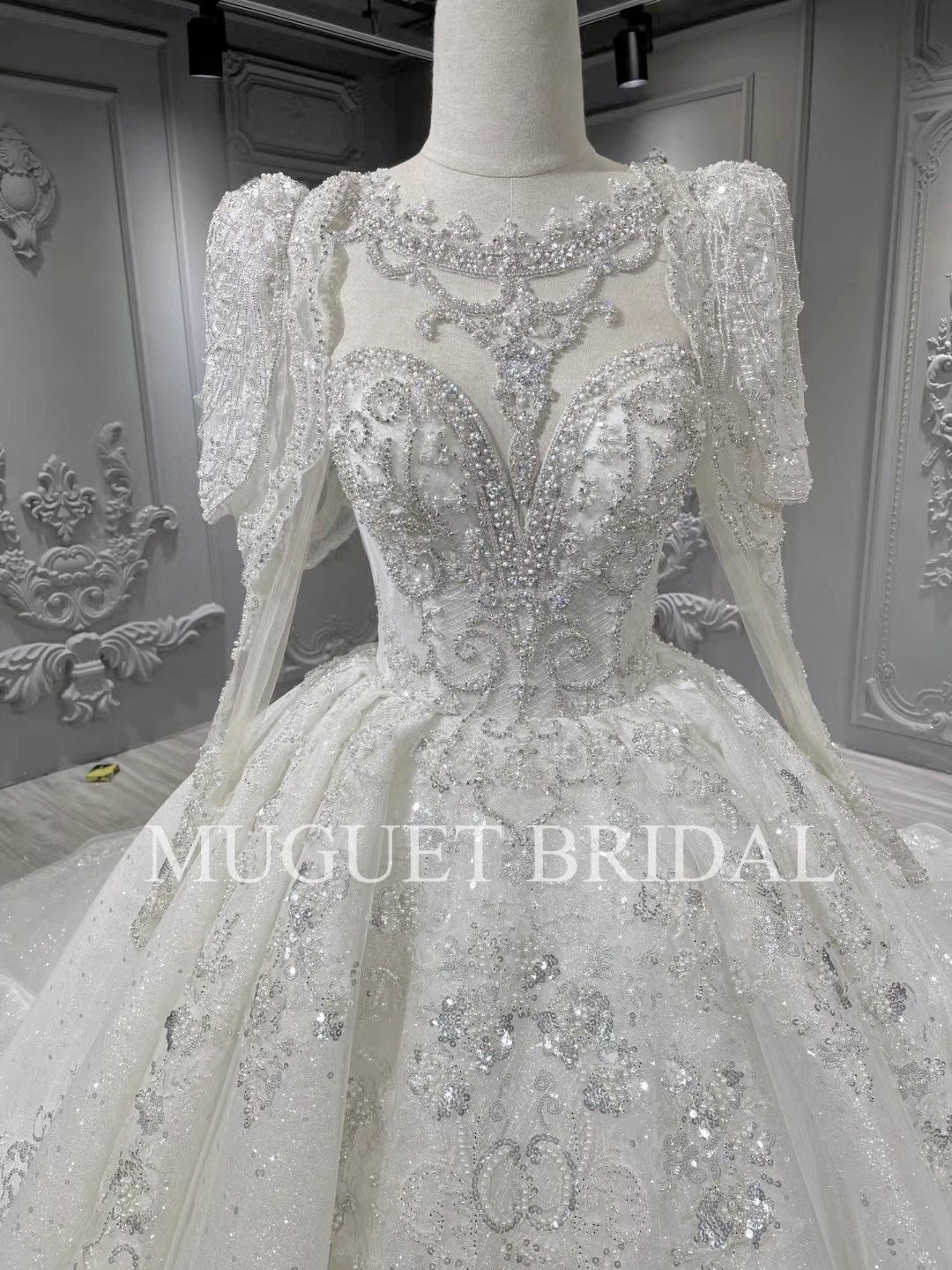 Sale abito da sposa glitter 2026 Abito da sposa sensuale con glitter Sale abito da sposa glitter 2026 Abito da sposa sensuale con glitter