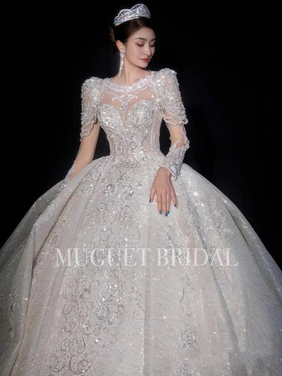 Off Shoulder Long Ball Gown, Beaded Sequin Wedding Dresses, Long Wedding Dresses, Luxury Wedding Dresses Off Shoulder Long Ball Gown, Beaded Sequin Wedding Dresses, Long Wedding Dresses, Luxury Wedding Dresses