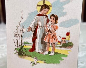 Vintage Holy Card First Holy Communion Made in France