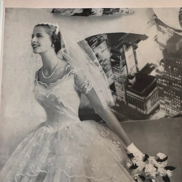 Vintage Bride Ad 1950s 8.75" X 11.5" Bride Magazine 1957