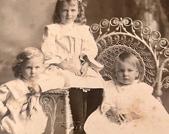 Victorian Children Photograph Gorgeous Antique Victorian Three Children Photo