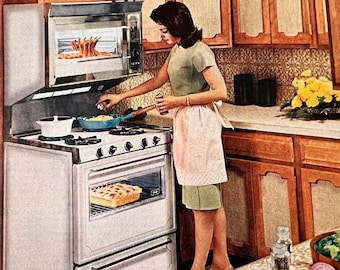 Vintage 1966 Tappan Appliances Magazine Ad Kitchen Product Ad LHJ 10"x13.5"