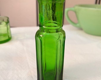 Vintage Glass Jar Deep Emerald Green