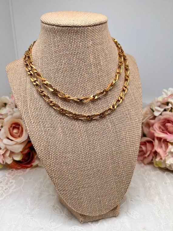 Gold Chain Monet Necklace 30" Gold Plated Gorgeous