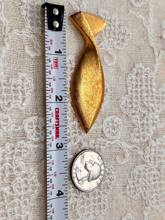 Vintage Gold Fish Pin Stamped Ahlers Beautiful - image 8