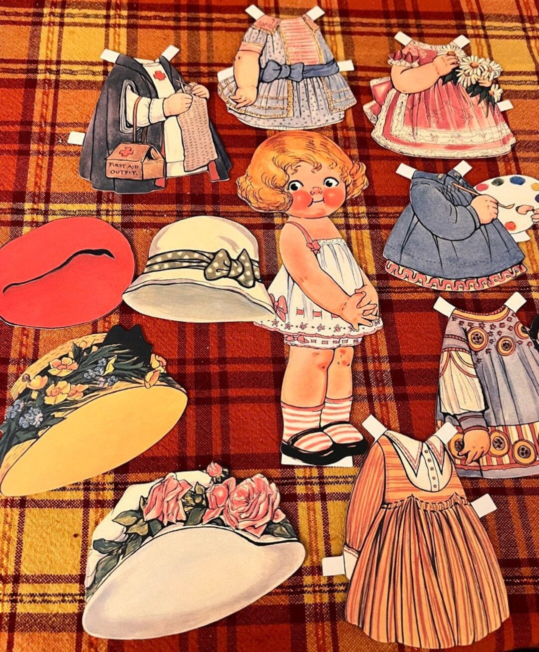 Vintage Dolly Dimple 1994 Pre Cut Paper Doll Clothes Hats Etsy