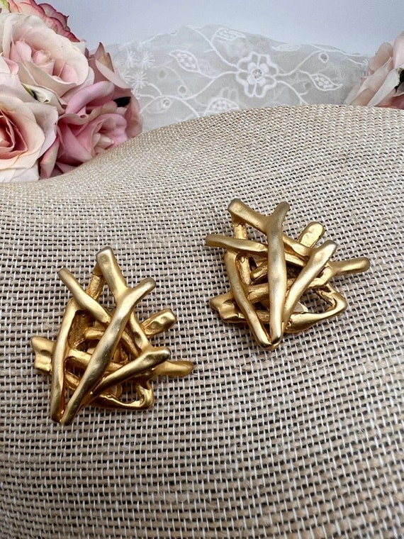 Norma Jean Gold Earrings Clip On Vintage