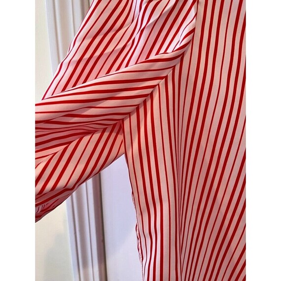 Ladies Blouse Size 12 Red White 1980s Separates b… - image 7