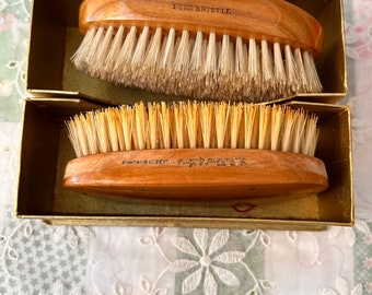 Kent of London Military Style Hair Brushes Natural Bristles Vintage