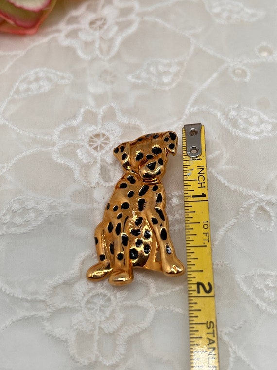 Vintage Dalmatian Gold Plated Pin - image 6