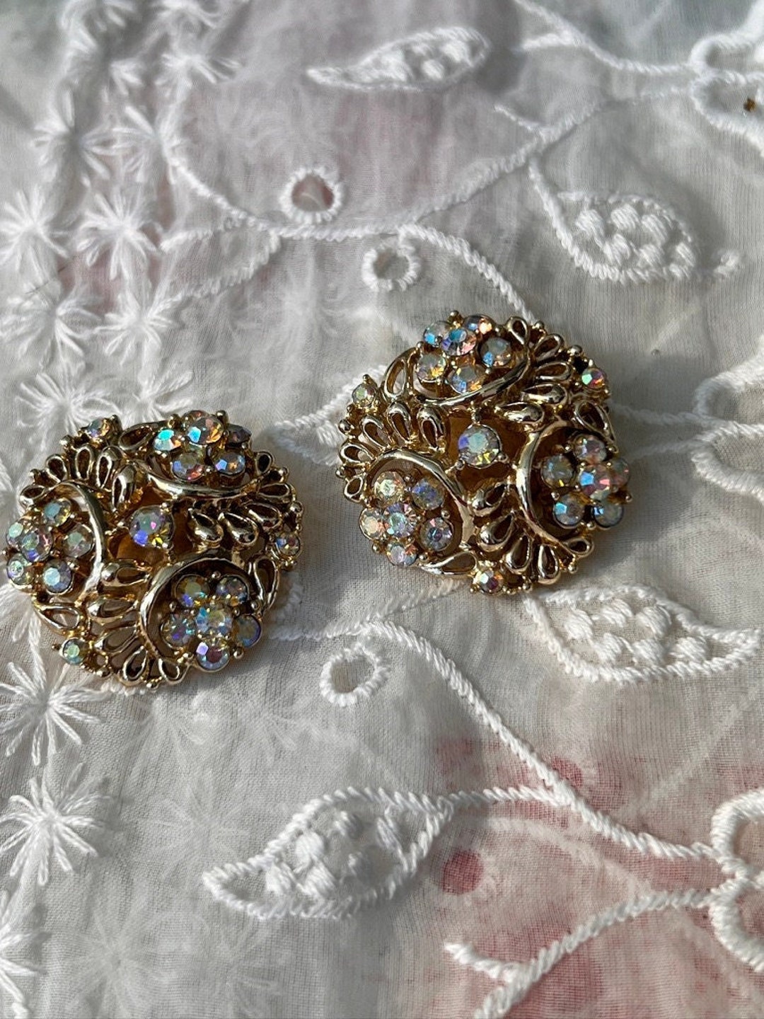 Vintage Gold and Diamond Earrings Women Timeless Elegance & Sparkle main image 1