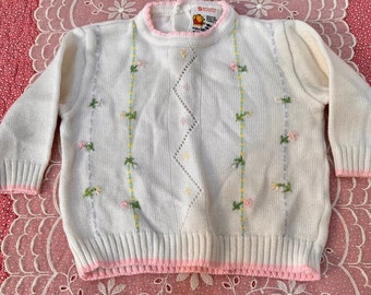 Baby Girl Sweater 3-6 Months Lightweight Winnie the Pooh Clothes Sears Vintage