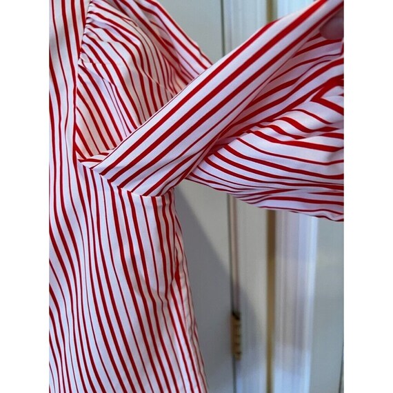 Ladies Blouse Size 12 Red White 1980s Separates b… - image 8