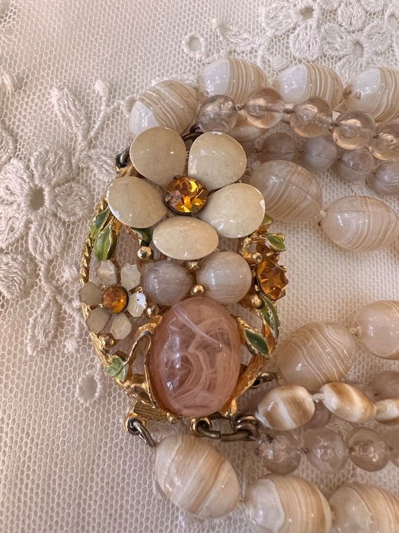 Vintage Necklace Selro Selini Stunning Neutral Ton