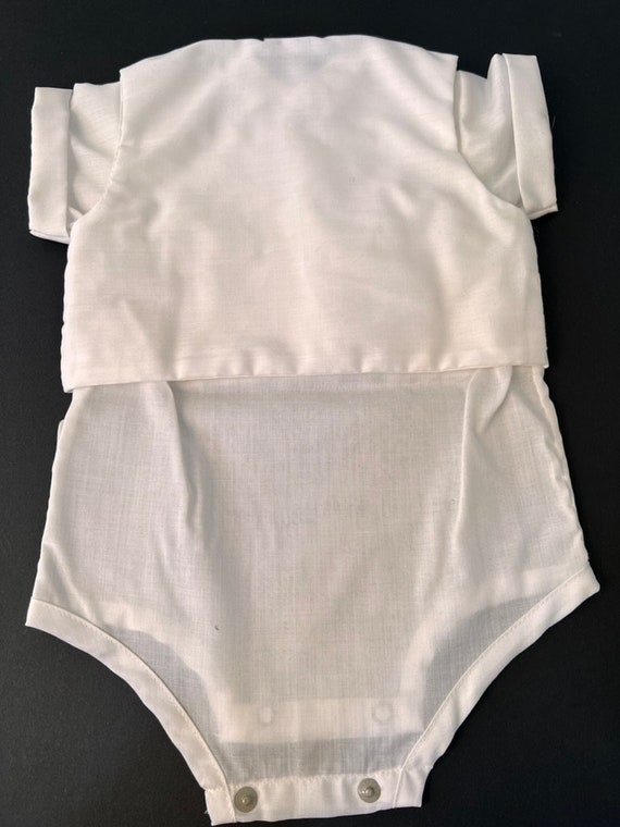 Vintage Baby Christening Outfit Vest One Piece Ad… - image 6