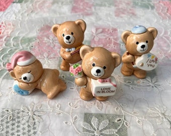 Vintage Teddy Bears Made in Japan Set of Four Cute Bears