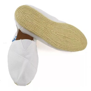 Authentic Gaucho Alpargatas Made in Argentina I Premium Terminations 100% Cotton with PVC Sole I Classic Gaucho Shoe I Unisex White