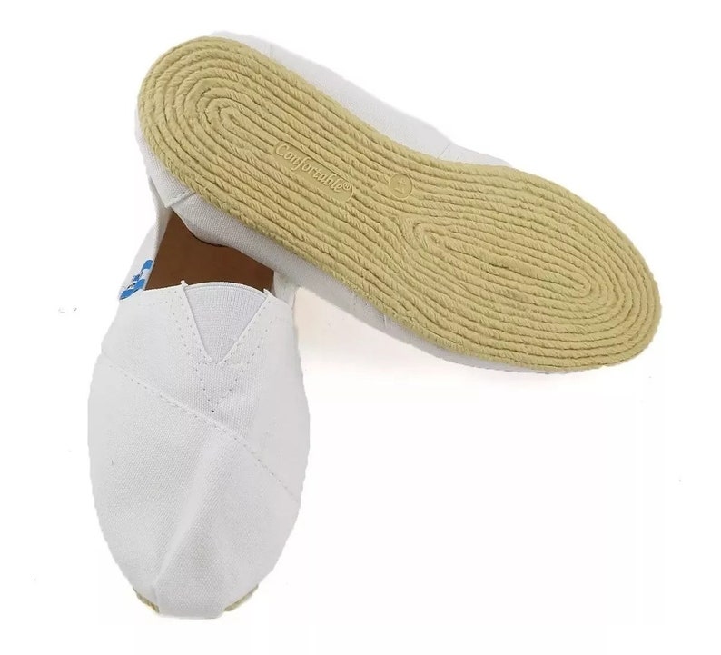 Authentic Gaucho Alpargatas Made in Argentina I Premium Terminations 100% Cotton with PVC Sole I Classic Gaucho Shoe I Unisex White