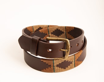 Premium Embroidered Guarda Pampa Leather Belt Handmade in  display picture 1