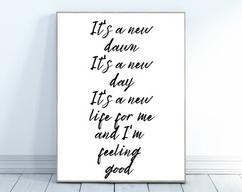 Feeling Good Lyrics Etsy