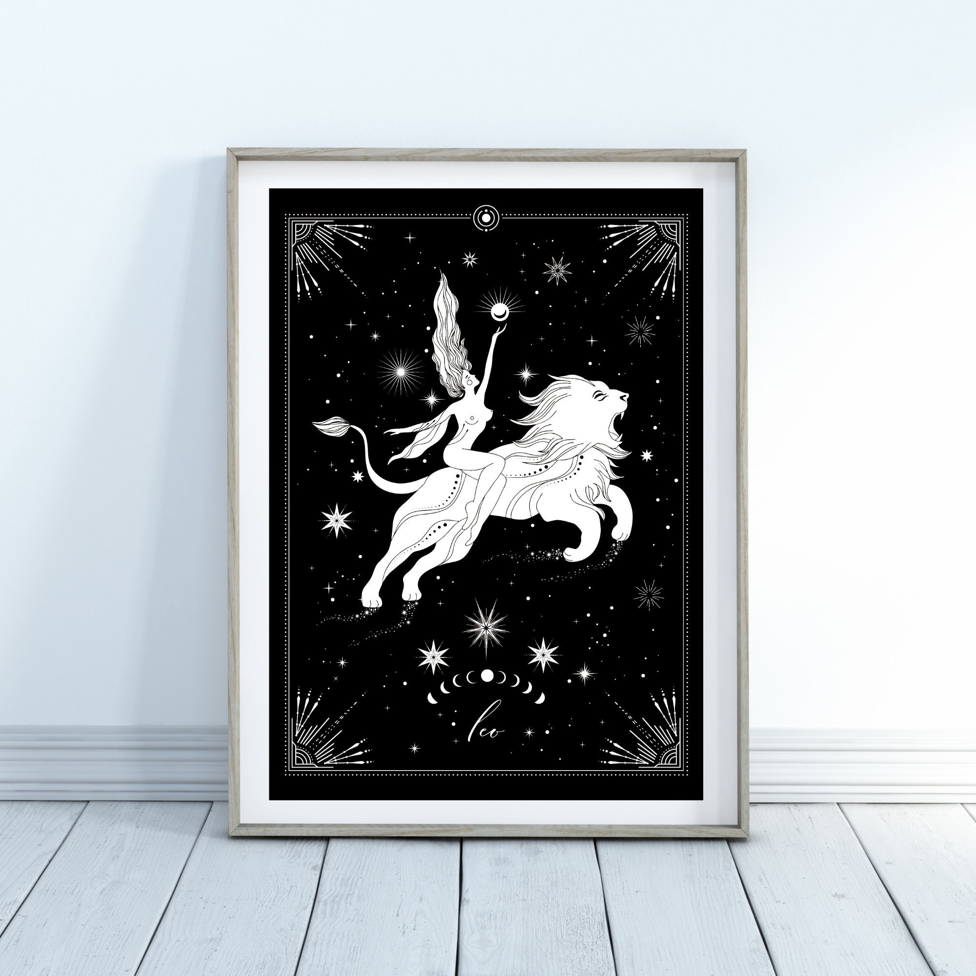 Leo Print Leo Goddess Print Zodiac Leo Leo Star Sign Star - Etsy