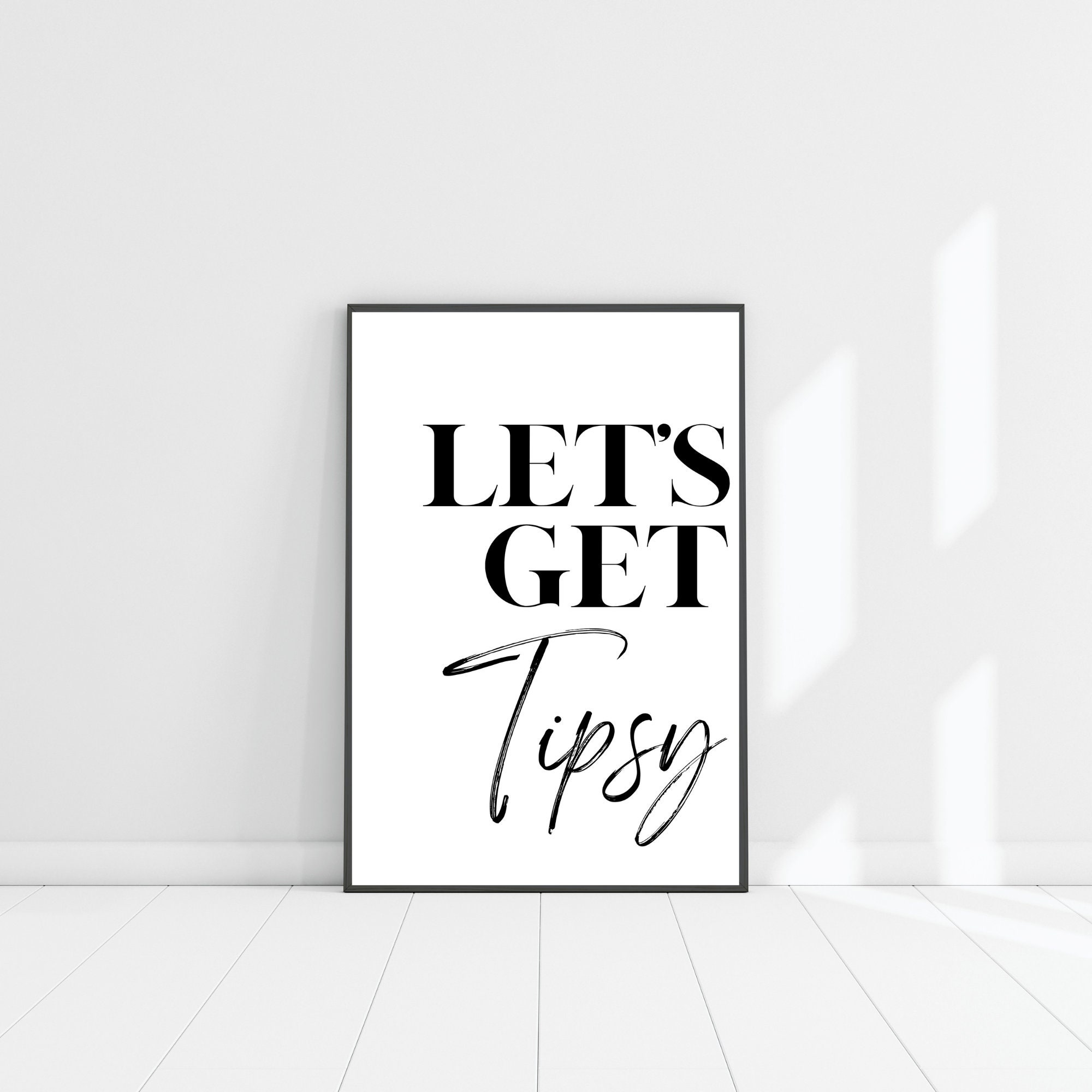 Funny Poster Im Too Sober For This Sh*T Wall Artwork Typography Print A3 A4 Size