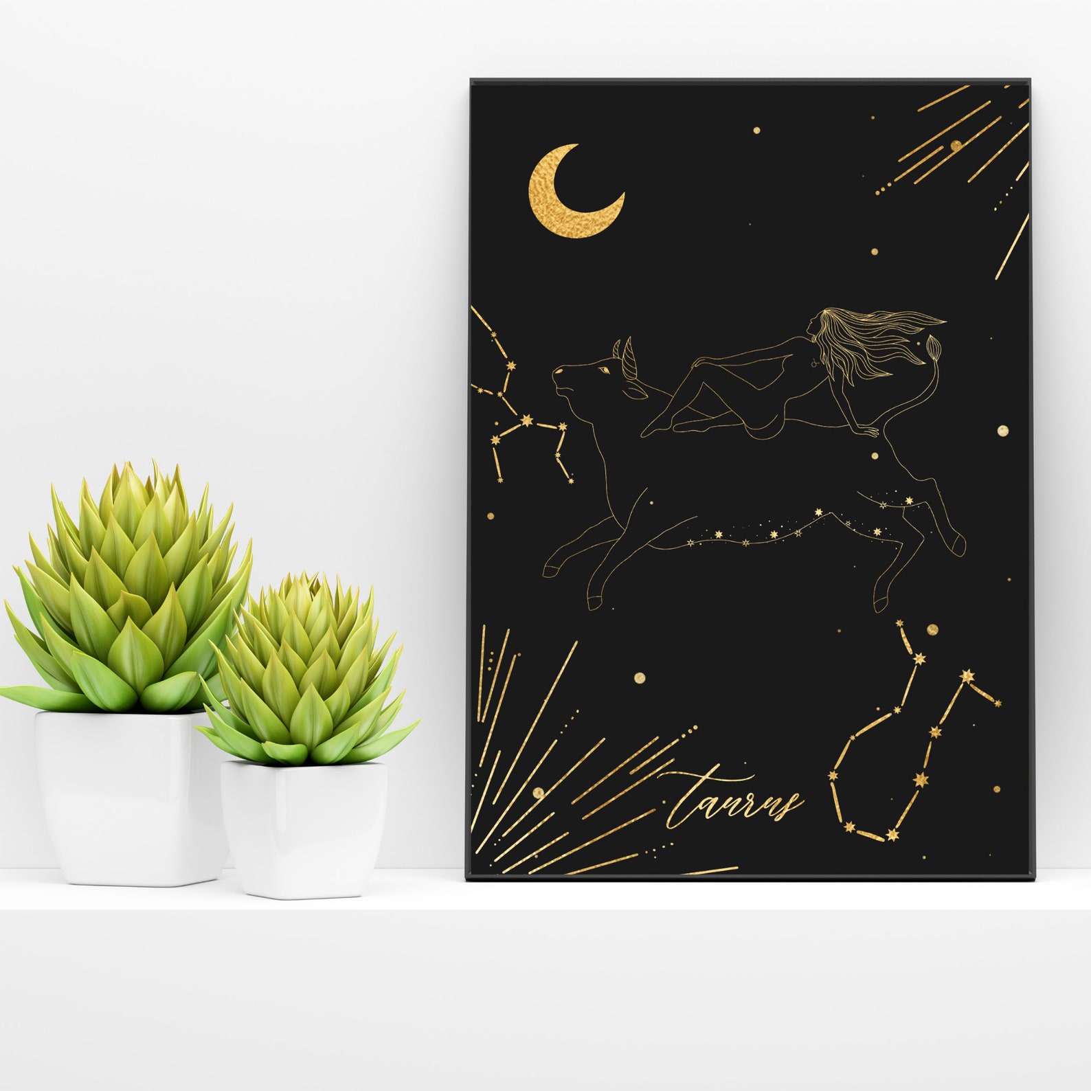 Taurus Print Taurus Goddess Print Zodiac Taurus Taurus ...