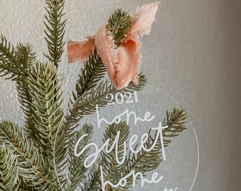 Home Sweet Home Christmas Ornament | Semi-Custom | gift for realty clients, gift for christmas