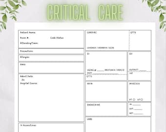 RN ICU Report Sheet Critical Care Report Sheet Nurse ICU Brain RN ICU Report Sheet Critical Care Report Sheet Nurse ICU Brain