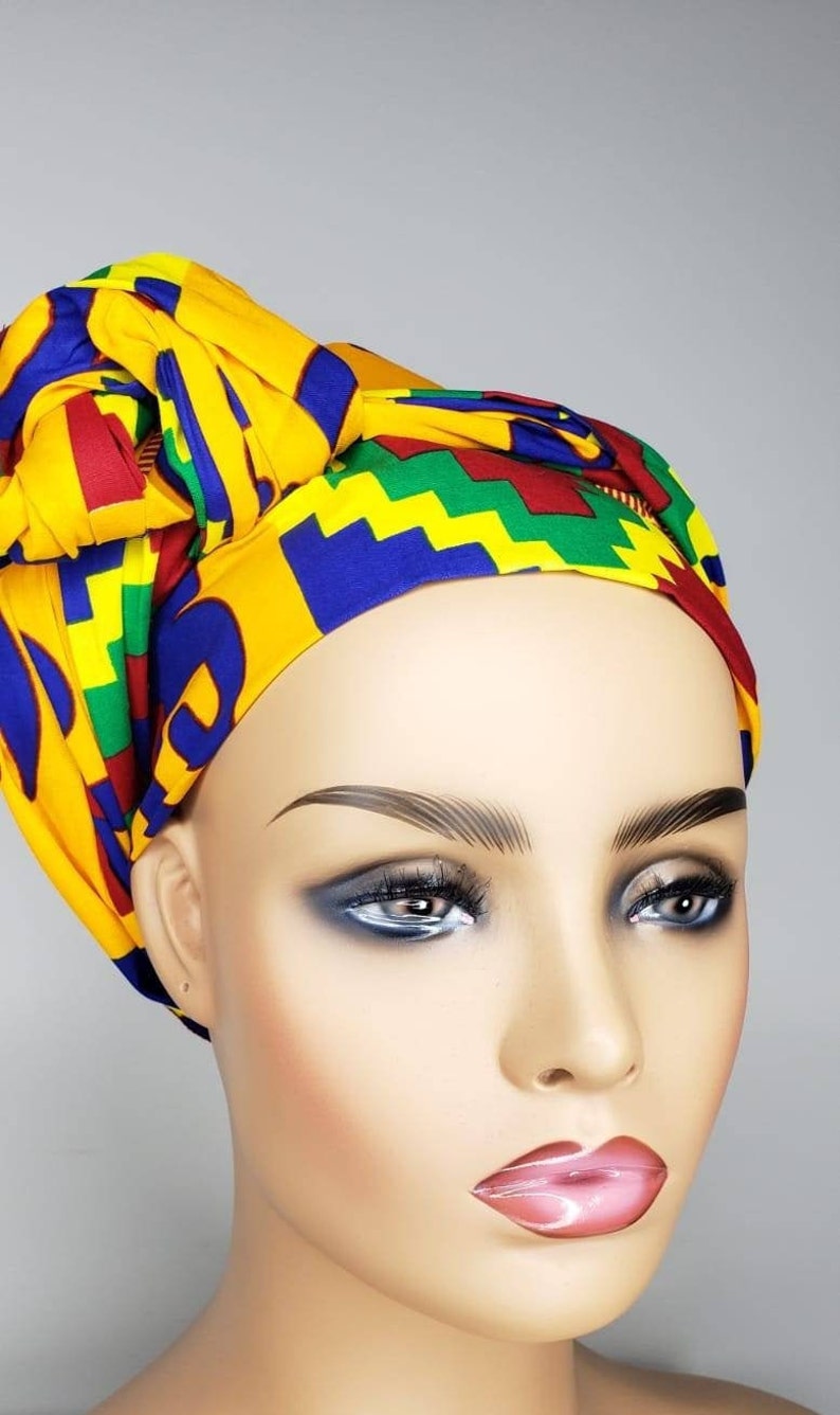 Head Wrap With Matching Face Mask in African Print Fabric Etsy Hong Kong