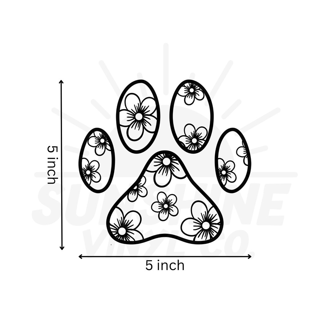 Wolf Paw Vinyl Decal Sticker – For Car Truck Bumper Wall Laptop – FlyingADesign, Made In USA