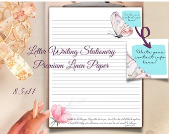 Lilies of the Field Letter Writing Paper | Linen Stationery, Luke 12:27