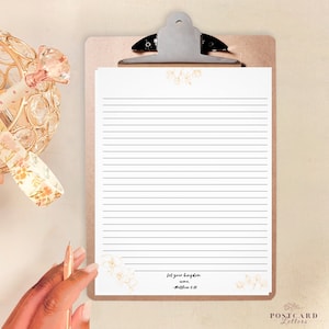 JW Stationery | 20 Full Sheets | Premium Letter Writing Paper | Let your Kingdom Come | Standard Letter Size