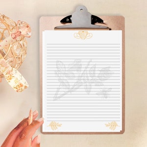 Artigos de papelaria JW | 20 folhas completas | Papel para escrever cartas premium | Papelaria Honey Bae