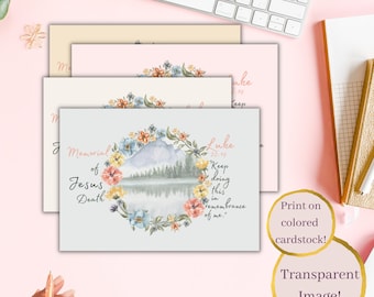 Printable JW Jesus Memorial Greeting Card | Easy Digital Download | Foldable 10x7 PDF | Flat 5x7 PDF | Luke 22:19