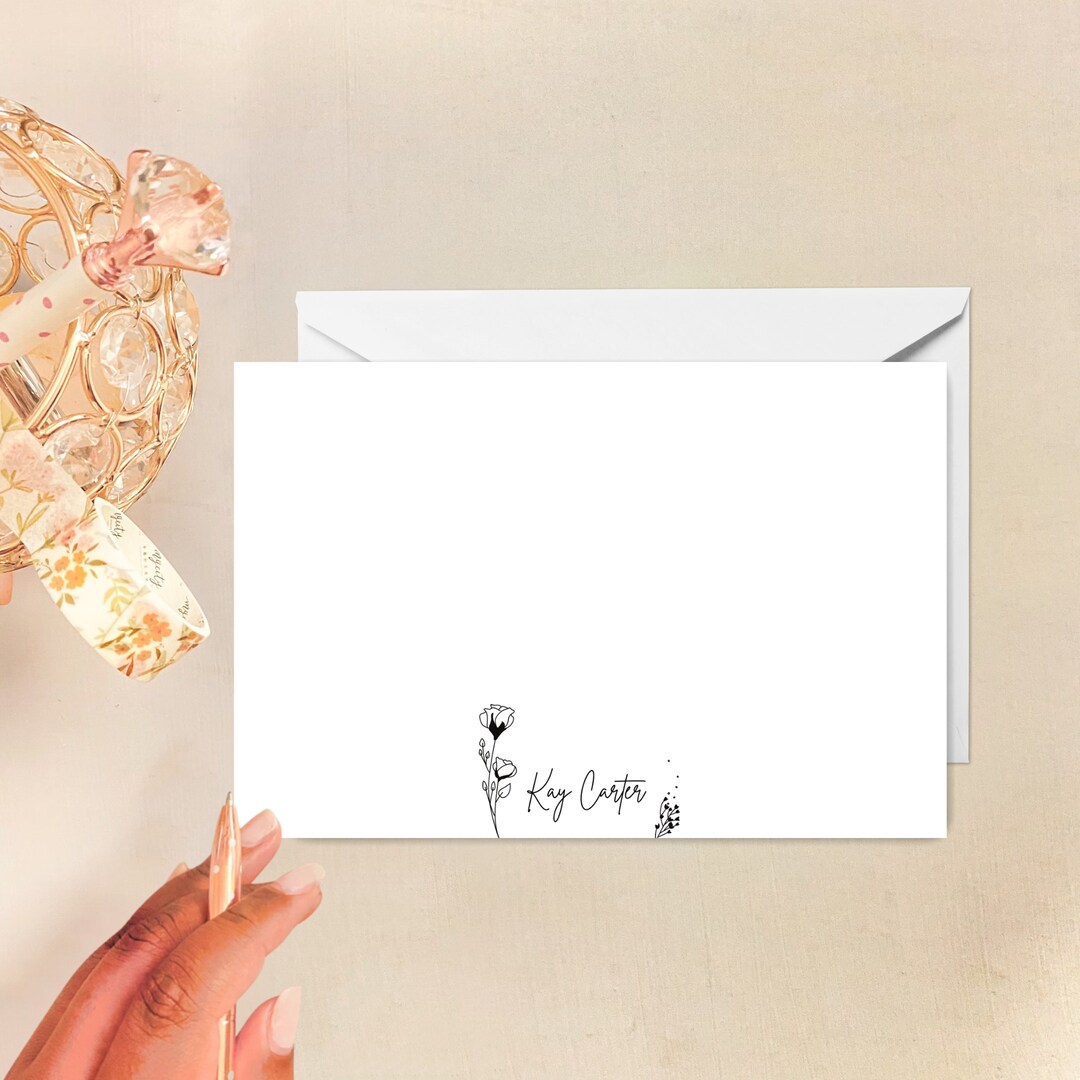 Personalized Stationery Set | Custom Note Cards | Letter Writing Set ...