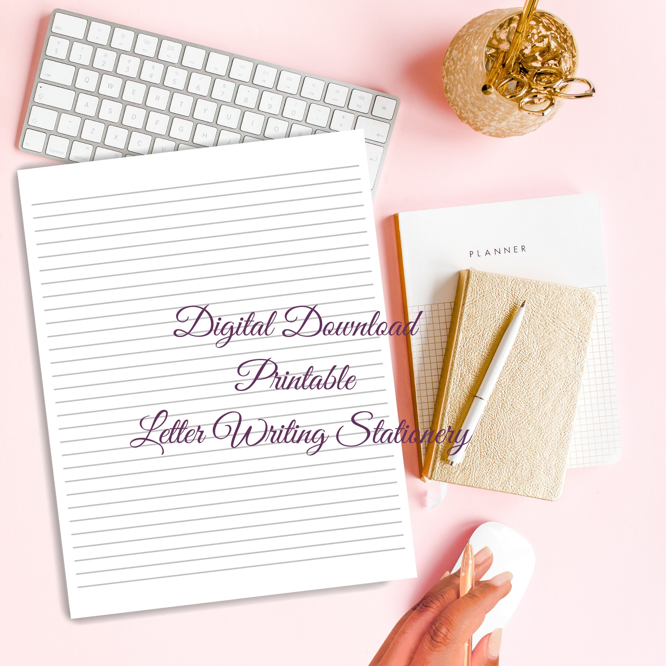 Stationery Paper & Party Supplies Simple Letter Writing Paper Half