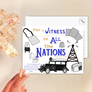 JW Cartes de voeux / Cartes postales SET | Témoignage de toutes les nations | Histoire de JW