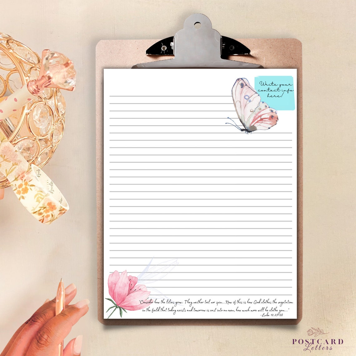 JW Stationery 20 Letter Size Sheets Luxury Letter Writing Etsy