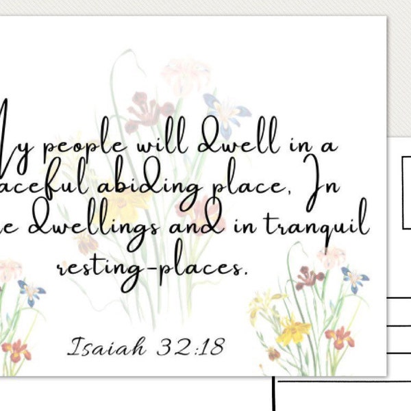 JW Greeting Cards/Postcards SET | Scripture Encouragement, Peaceful Place