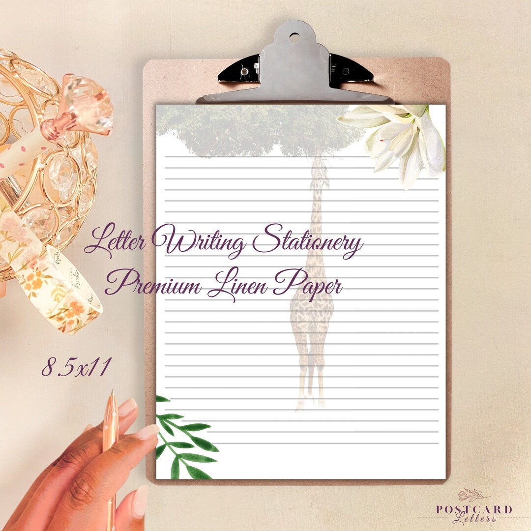 Animal Letter Writing Stationery 20 Letter Size Sheets Luxury Letter