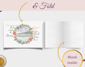 Spanish Printable JW Jesus Memorial Greeting Card | Easy Digital Download | Foldable 10x7 PDF | Flat 5x7 PDF | Lucas 22:19