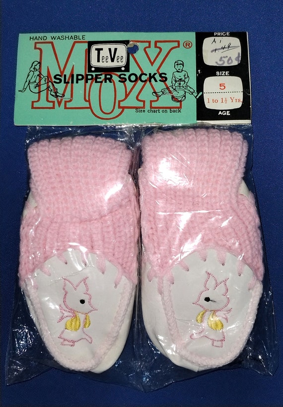 Infant/Toddler Tee Vee Mox Slipper Socks – 12-18 m