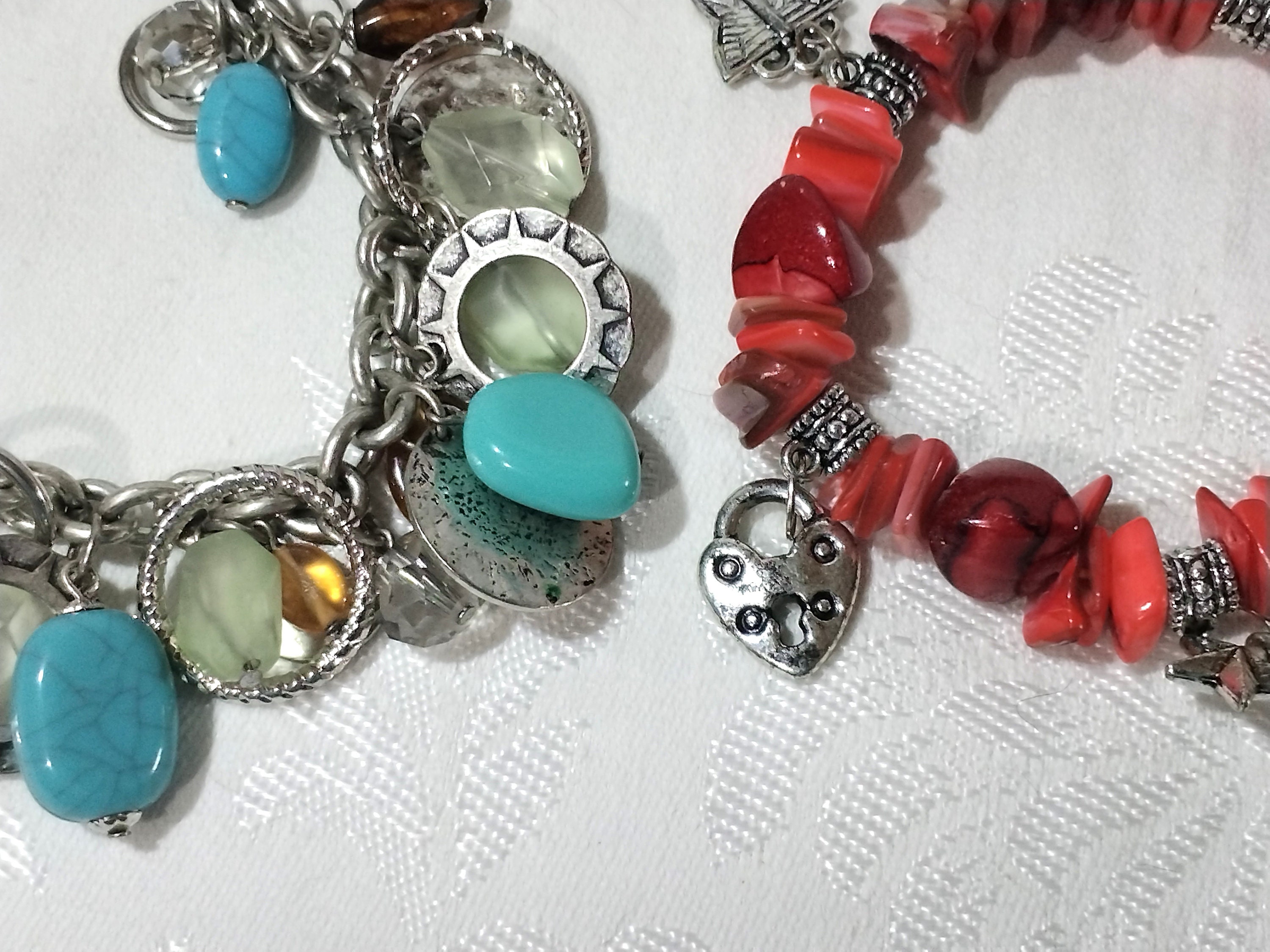 Chunky Charm Bracelets Vintage 1980's Jangle Bracelets Etsy