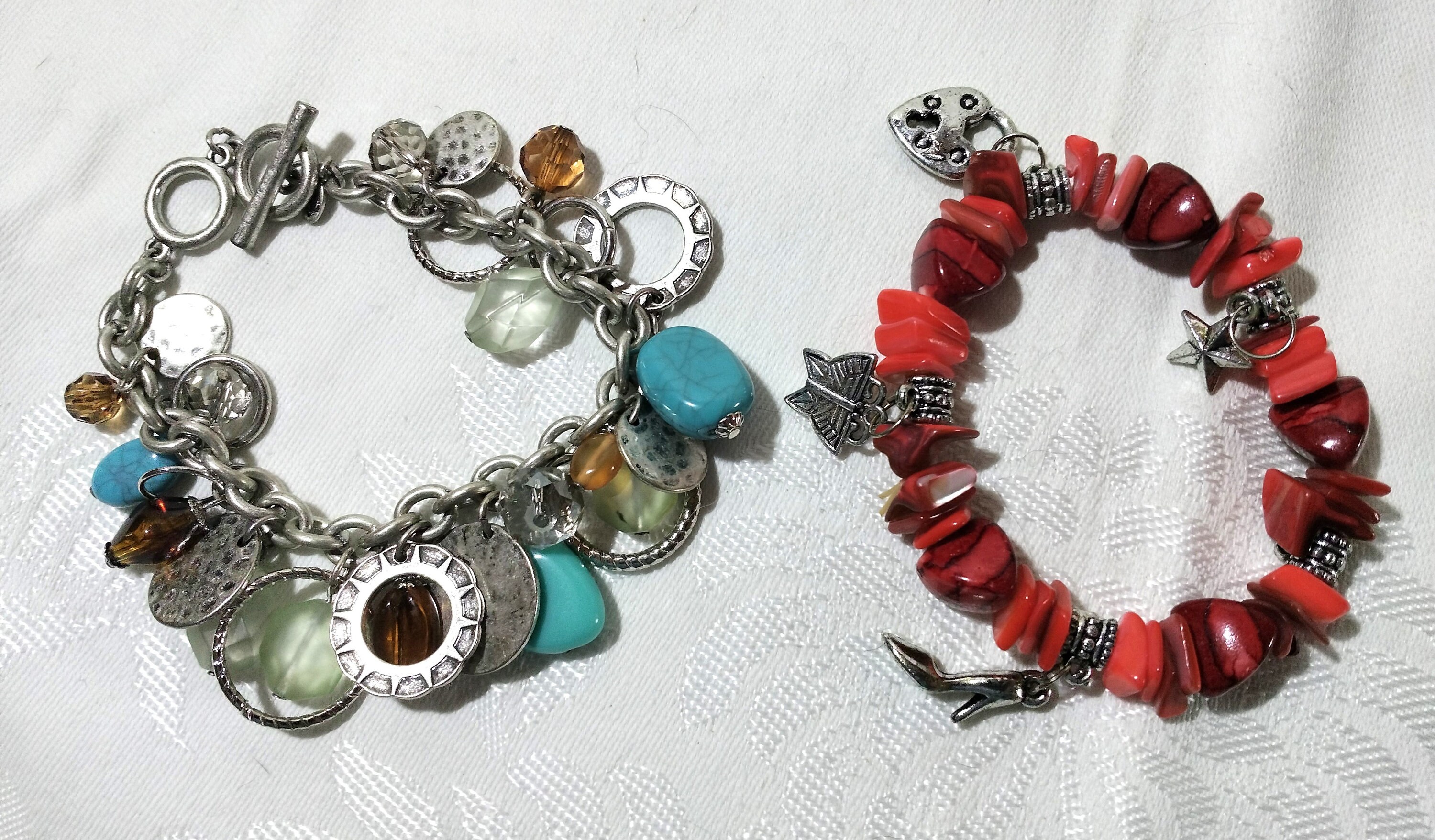 Chunky Charm Bracelets Vintage 1980's Jangle Bracelets Etsy